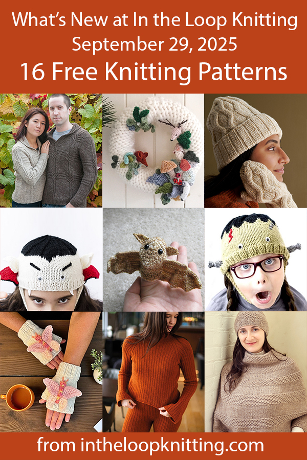 What's New Knitting Patterns added recently to updated pattern posts.