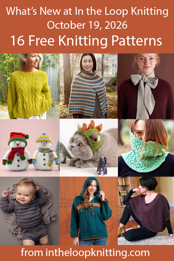 What's New Knitting Patterns added recently to updated pattern posts.