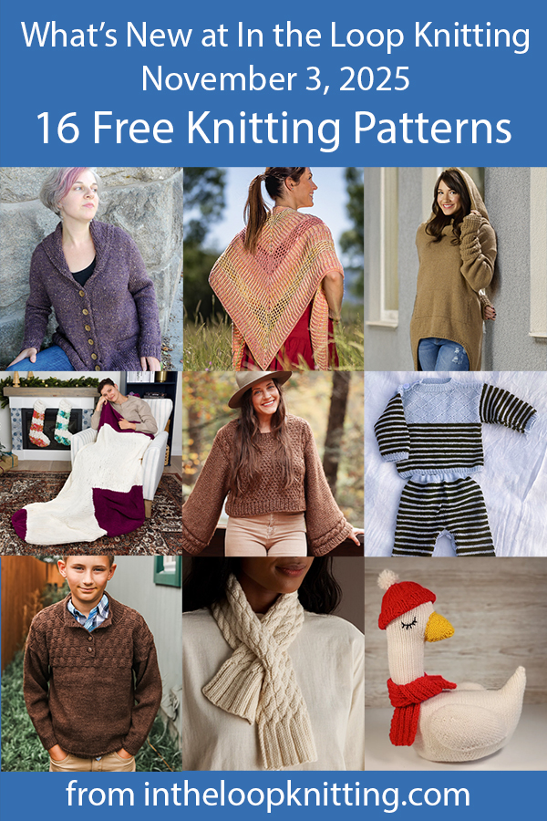 What's New Knitting Patterns added recently to updated pattern posts.