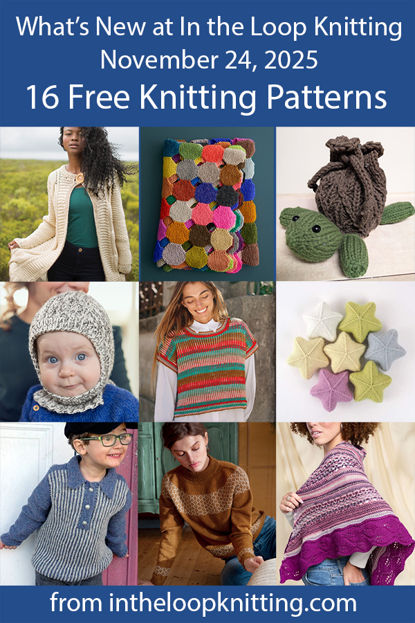 What's New Knitting Patterns added recently to updated pattern posts.