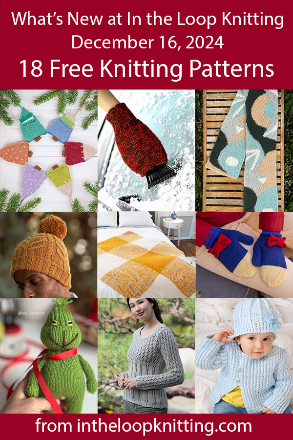 What's New Knitting Patterns added recently to updated pattern posts.