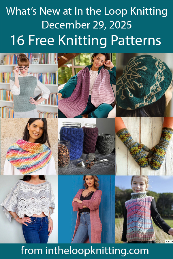 What's New Knitting Patterns added recently to updated pattern posts.