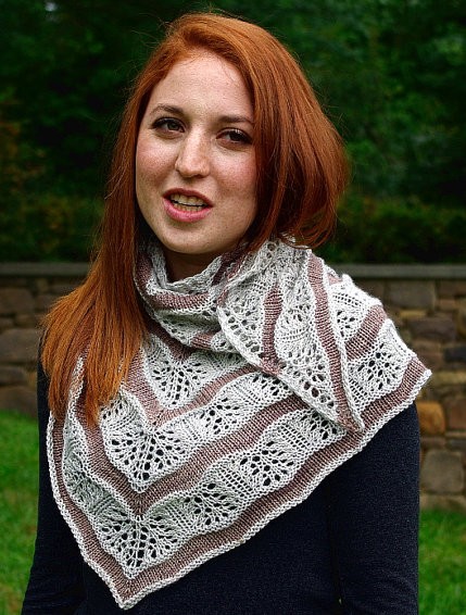 Knitting pattern for Yarden Lace Shawl