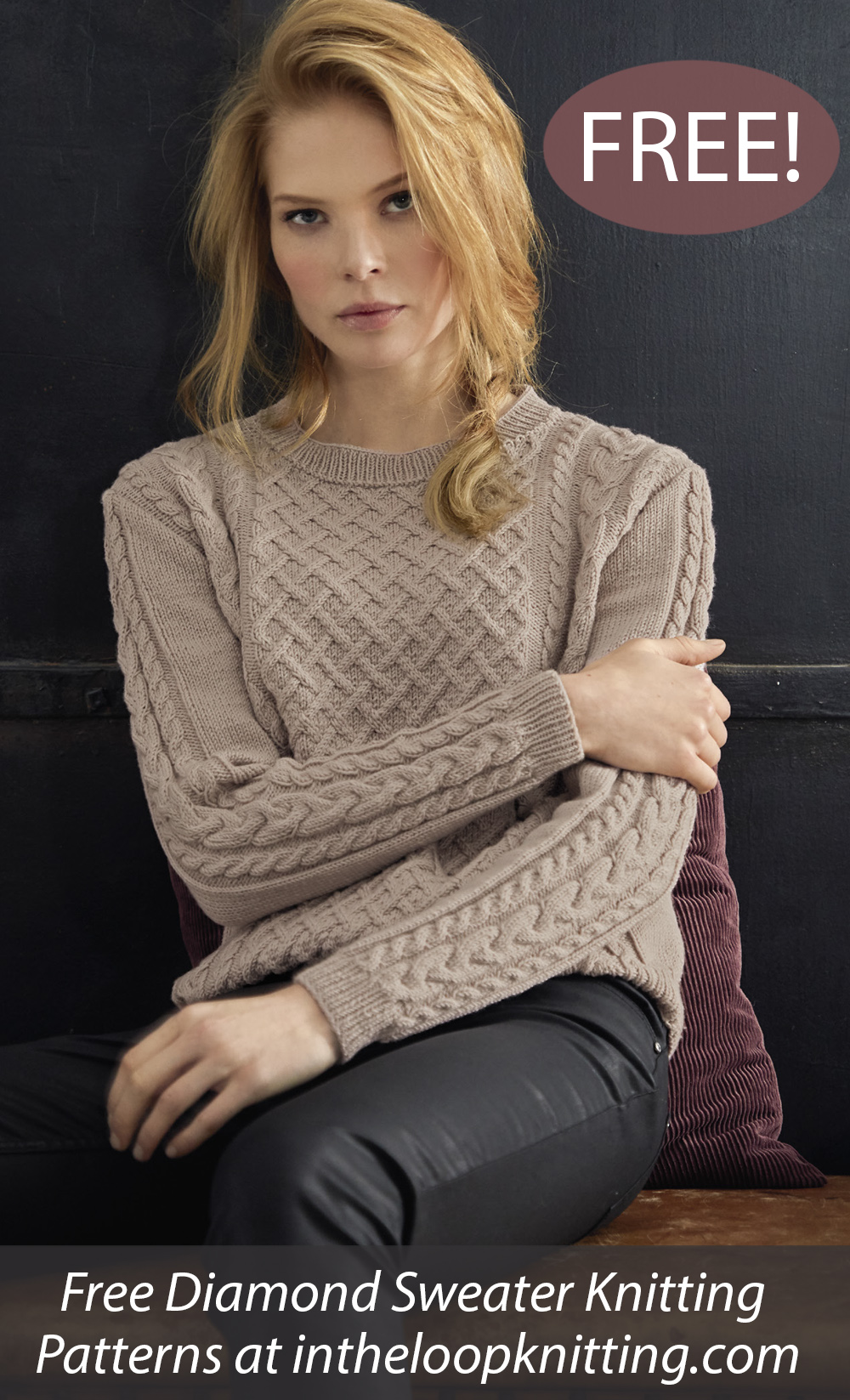 Free Women's Aran Sweater Knitting Pattern 18