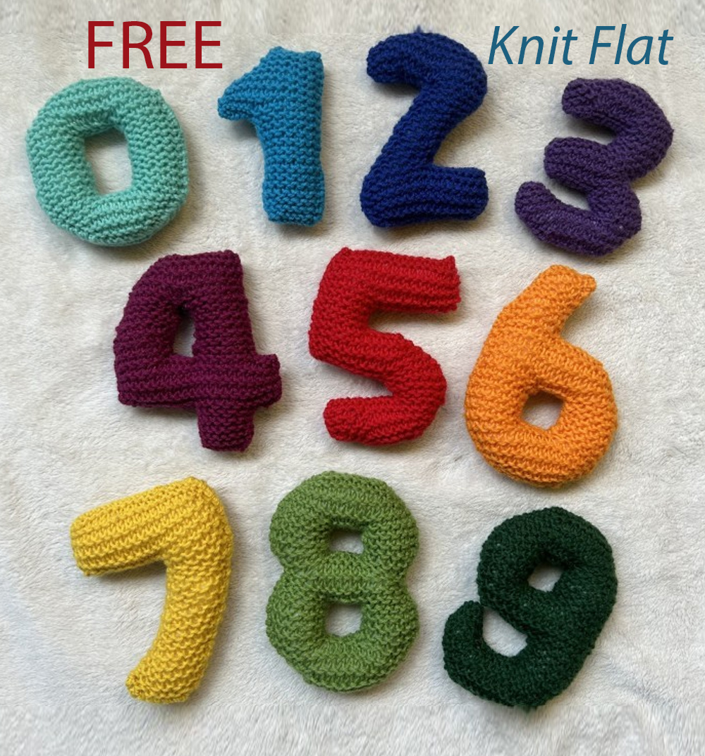 Free 1 2 3 Knit Numbers Knitting Pattern