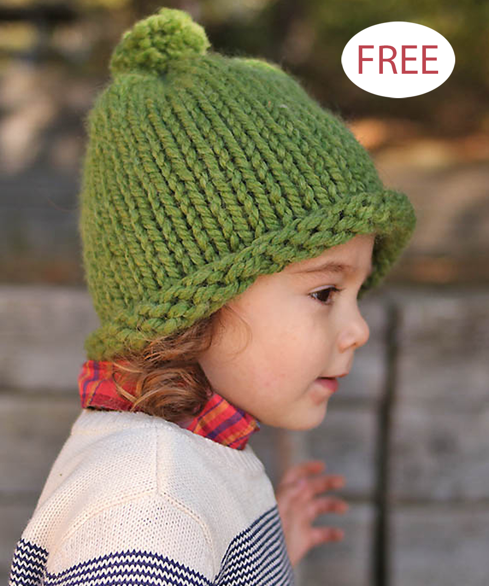 Free Knitting Pattern 1 Hour Baby and Kid's Hat