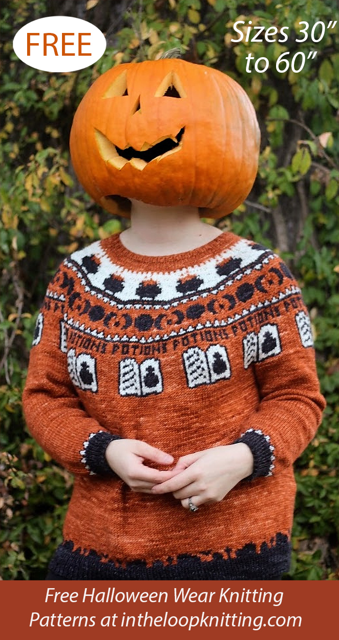 Free 100% That Witch Sweater Halloween Knitting Pattern