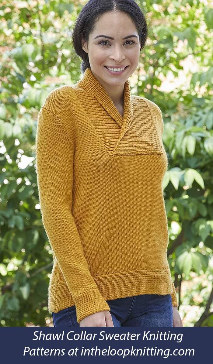 Shawl Collar Sweater Knitting Patterns- In the Loop Knitting