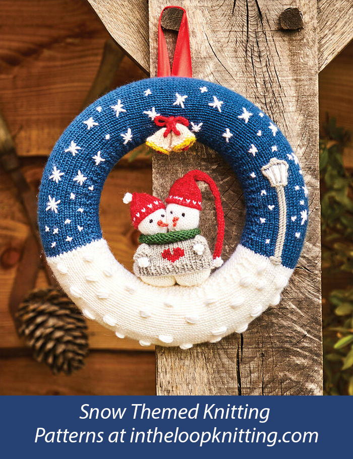 Christmas Snowman Festive Wreath Knitting pattern=