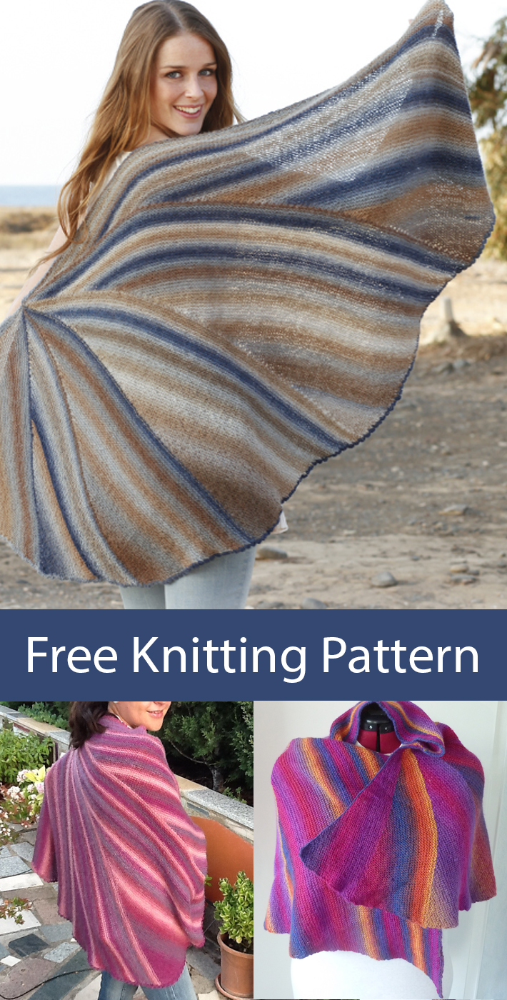 Free Shawl Knitting Pattern 145-3 Jay bird
