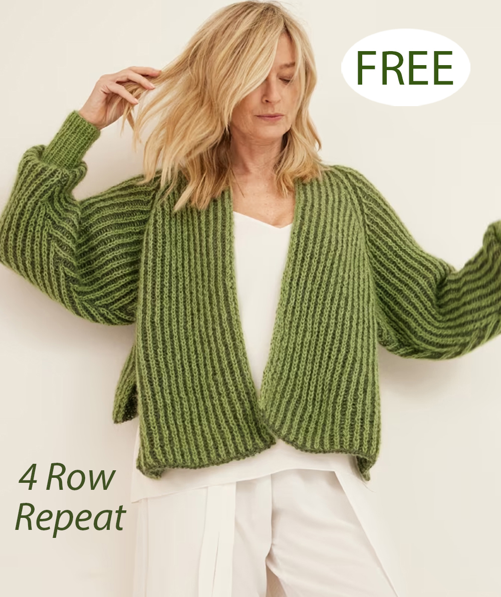 Free Brioche Cardigan Knitting Pattern