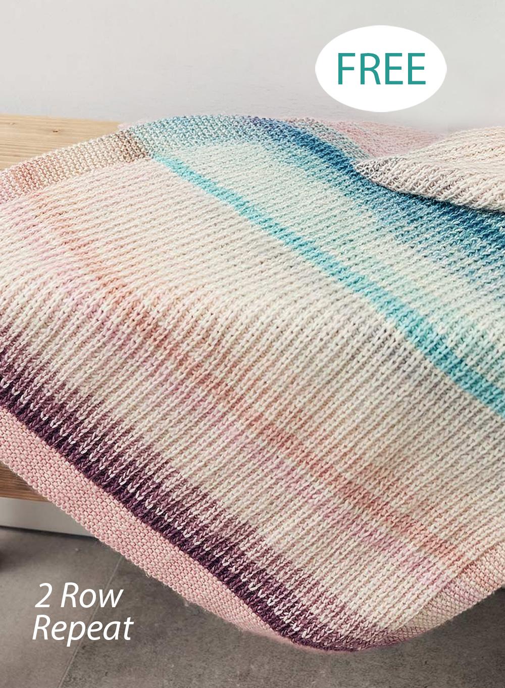 Free Knitting Pattern 2 Row Baby Blanket