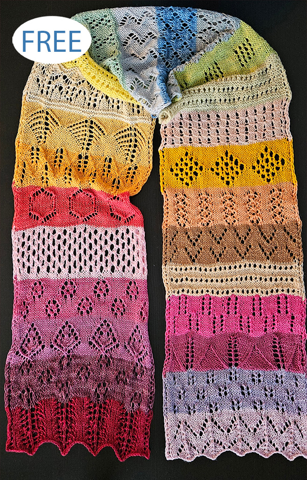 Free Advent Scarf Knitting Pattern