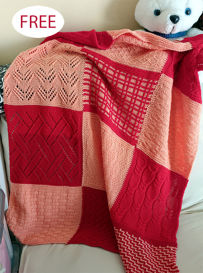 Free Sampler Blanket Knitting Pattern