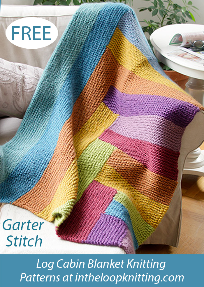 Free Knitting Pattern Abstract Rainbow Blanket