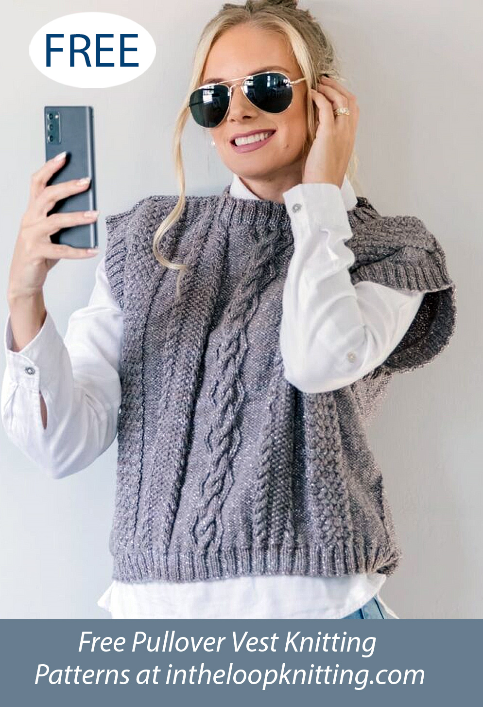 Free Aglow Cable Vest Knitting Pattern