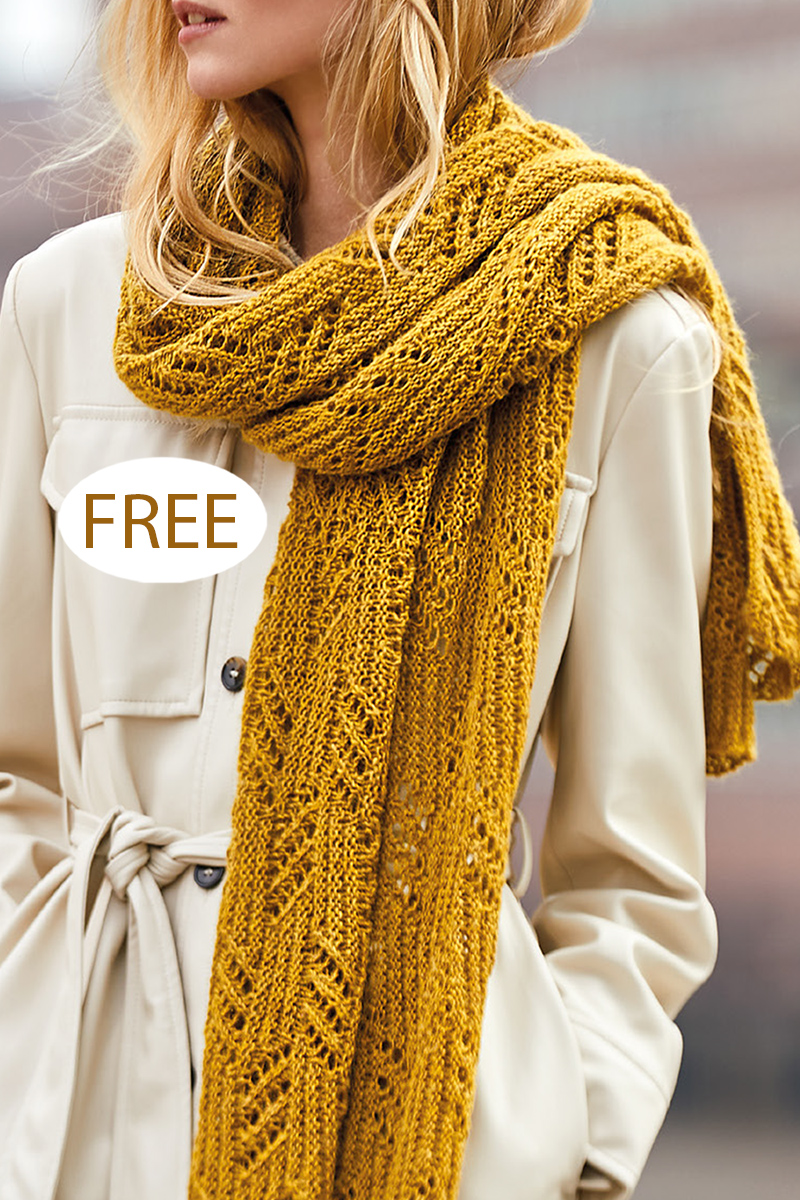 Free Tilting Block Wrap Knitting Pattern