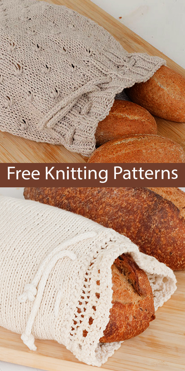 Free Knitting Pattern Bread and Gift Drawstring Bags