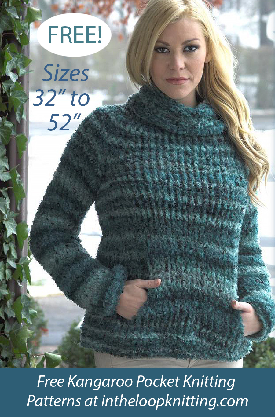 Free Women’s Cozy Pouch Front Pullover Knitting Pattern