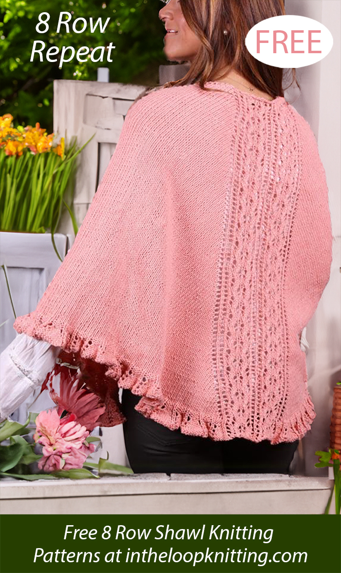 Free Ruffled Tracery Shawl Knitting Pattern