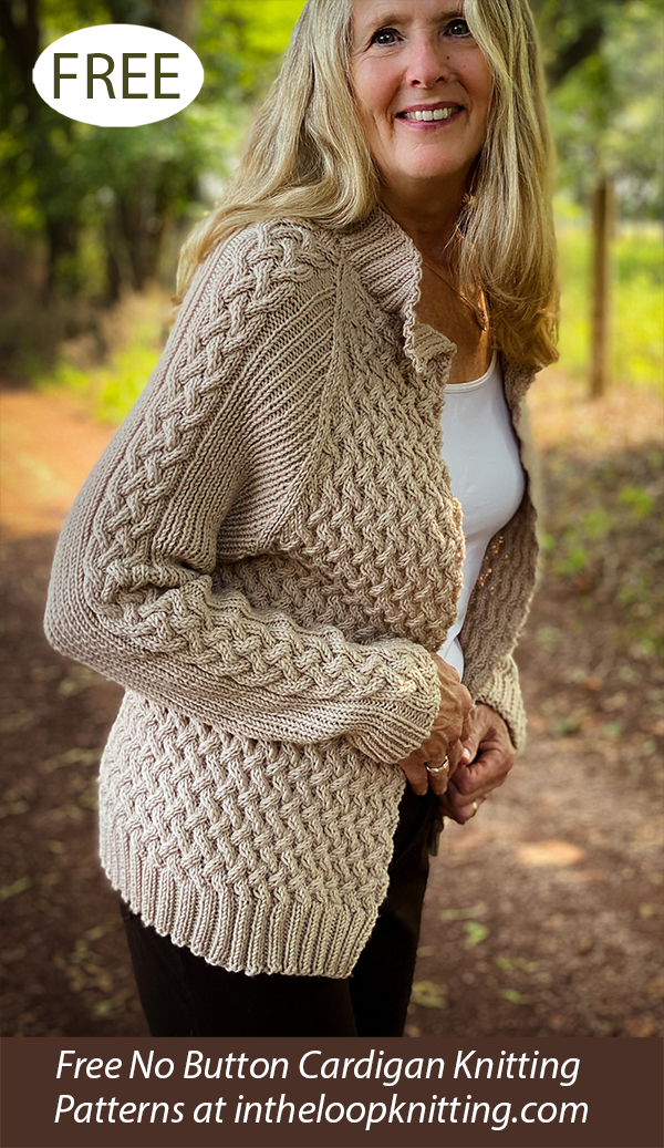 Free 3364 Cabled Cardigan Knitting Pattern
