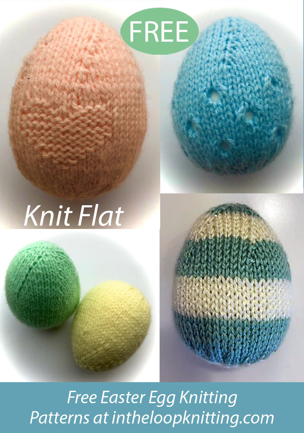 Free Easter Eggs x 4 Knitting Pattern 