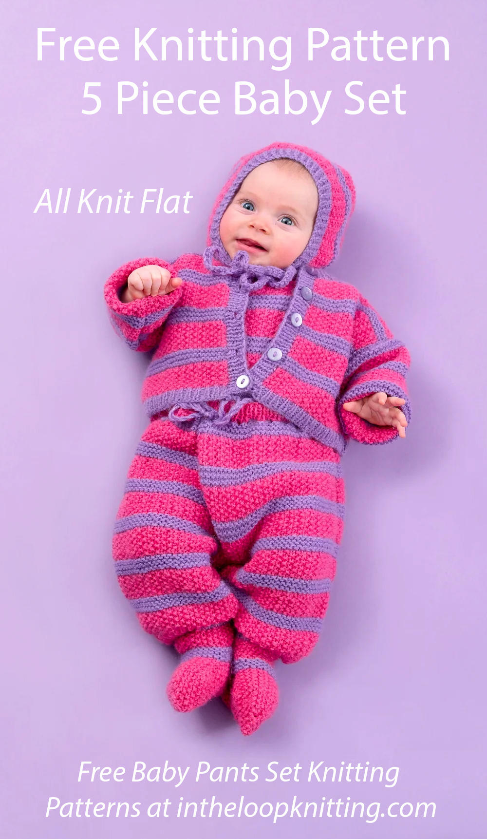 Free Baby Set Knitting Pattern 5 Piece Wardrobe