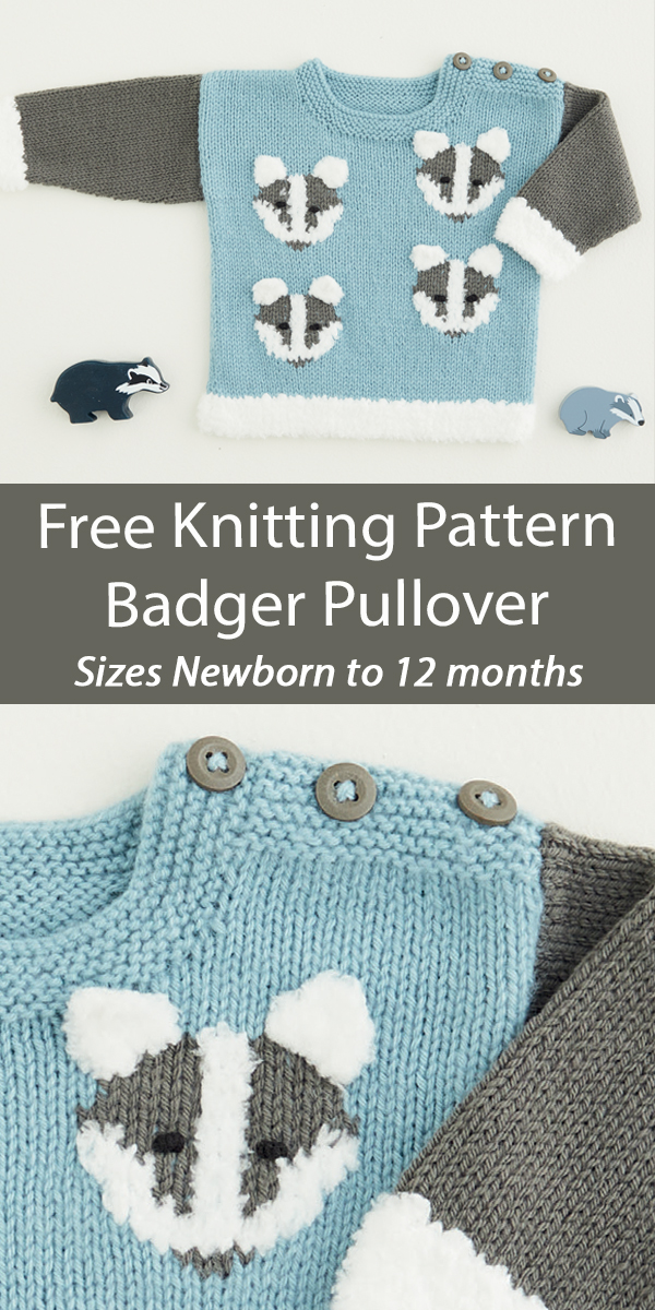 Free Baby Sweater Knitting Pattern 5449 Badger Pullover