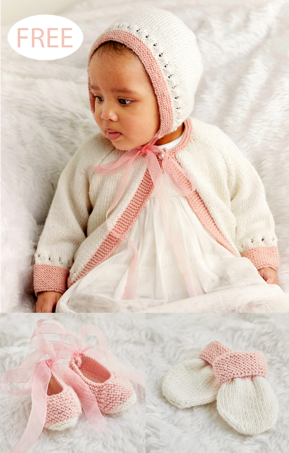 Free 5454 Little Miss Romy Baby Set Knitting Pattern