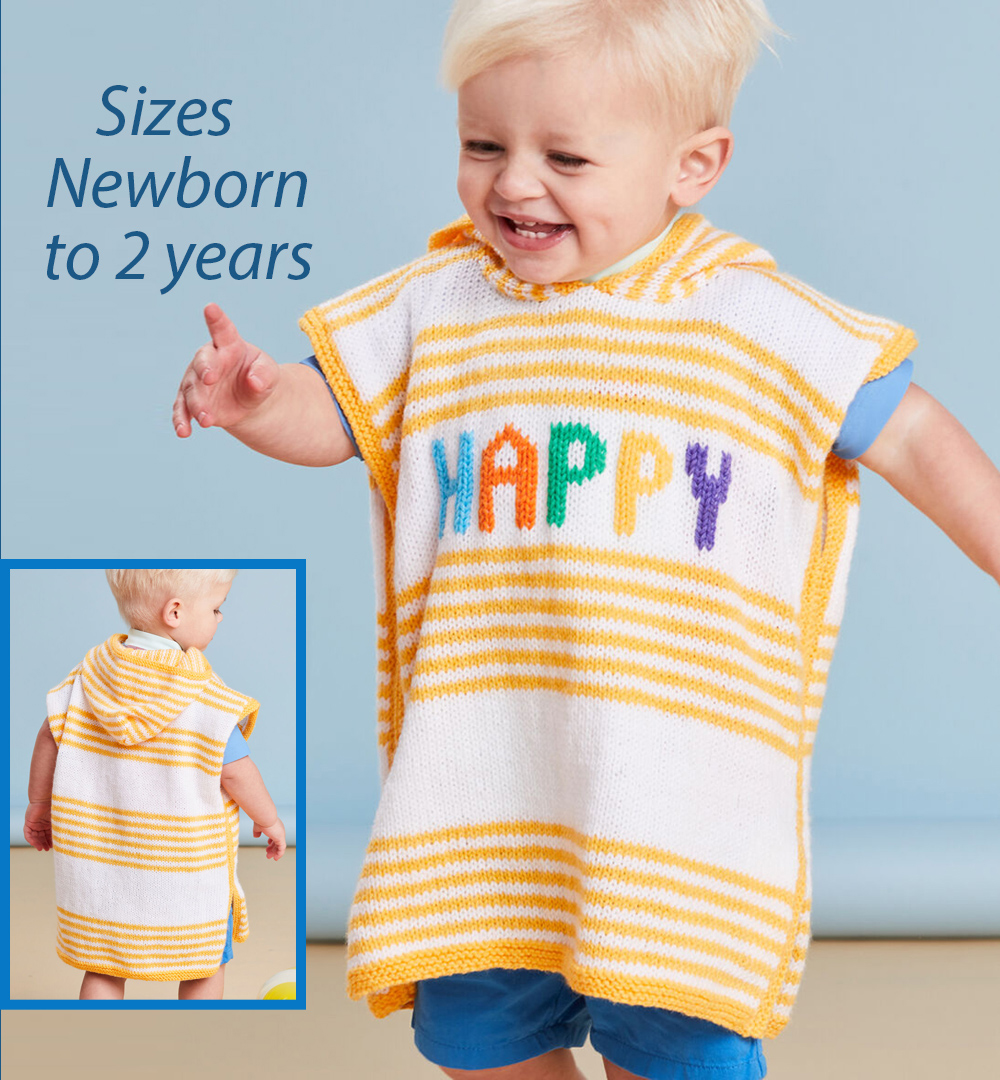 Happy Baby Poncho Knitting Pattern