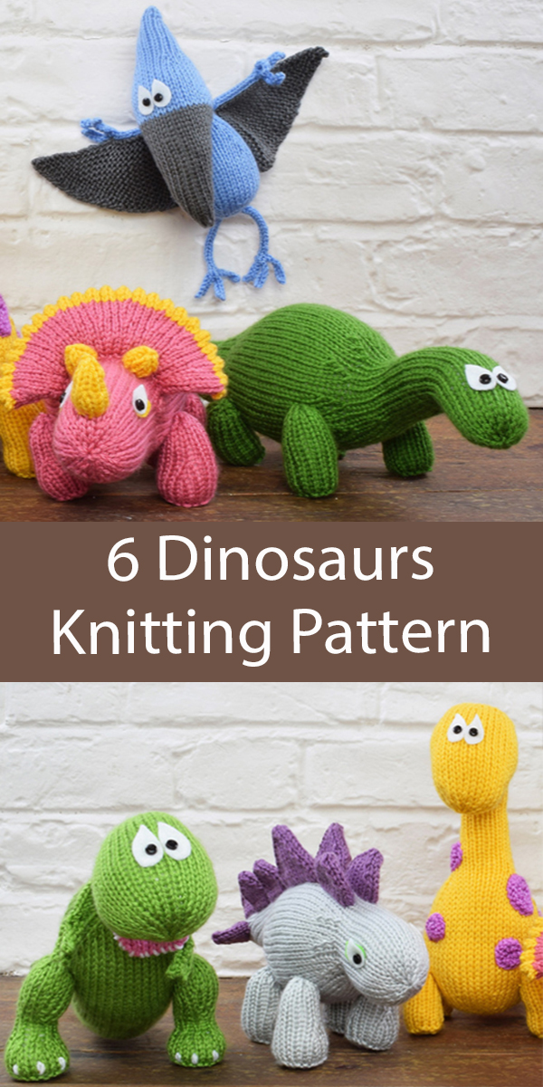 Toy Dinosaurs Knitting Kits with Patterns