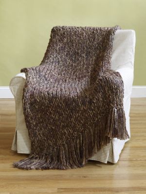 Free knitting pattern for Big Cables Throw afghan in super bulky