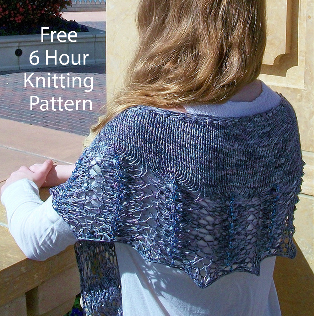 Free 6 Hour Shawlette Knitting Pattern