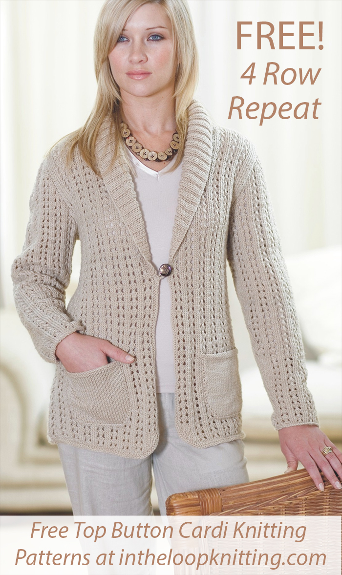 Free Cardigan Knitting Pattern Women's Lacy Jacket