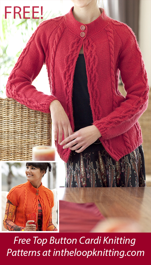 Cabled Cardigans Free Knitting Pattern Elle 6961