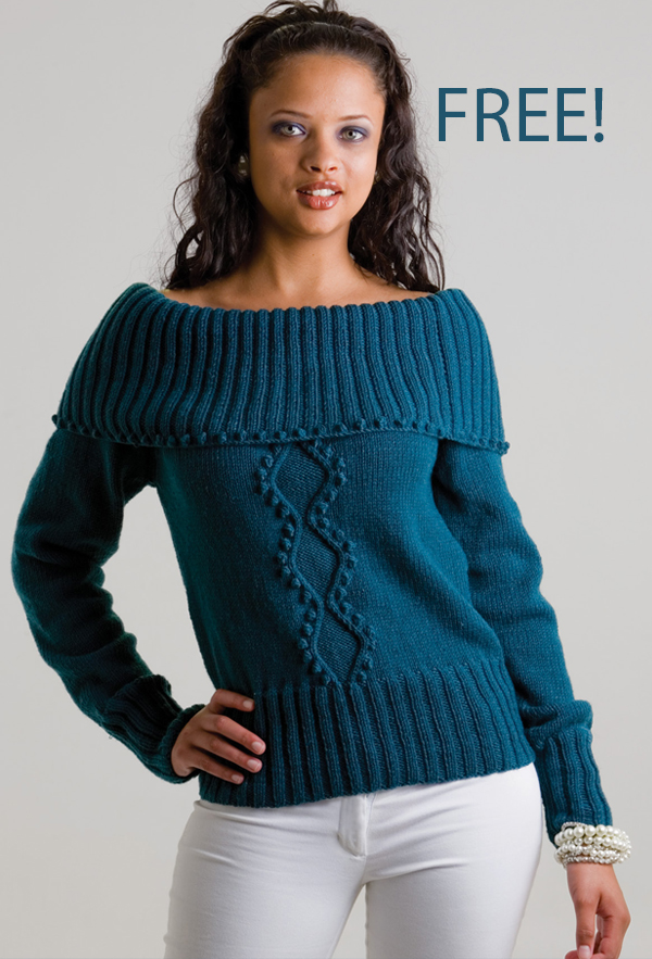 Free Women's Sweater Knitting Pattern Elle Pullover 7010