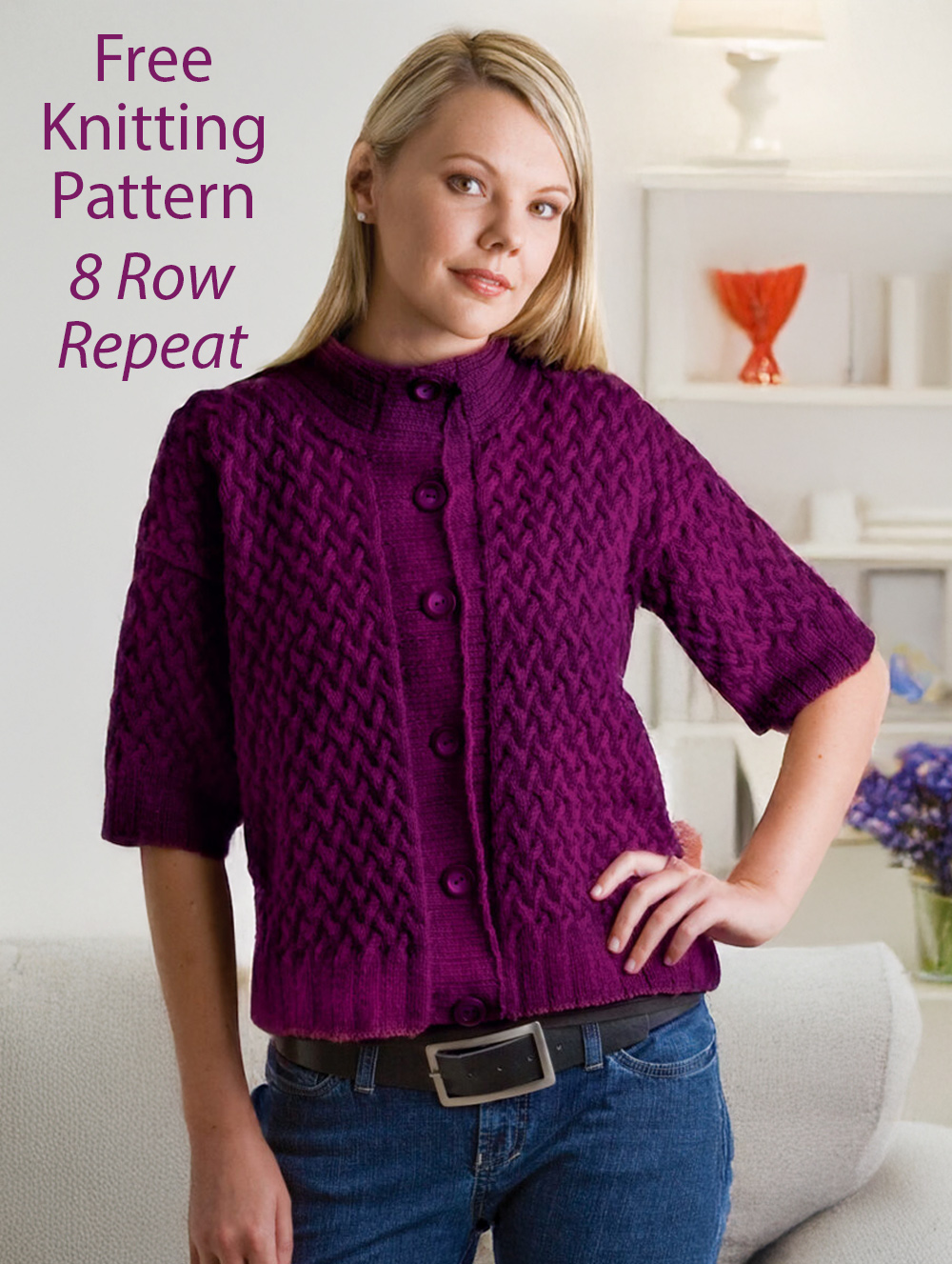 Free Sweater Knitting Pattern 7011 Cardigan