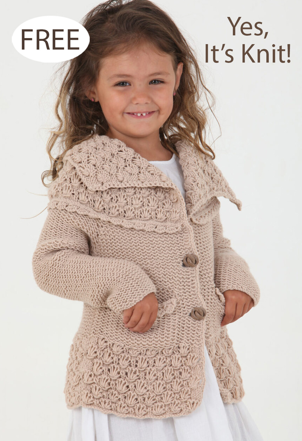 Free Scallop Lace Cardigan Knitting Pattern