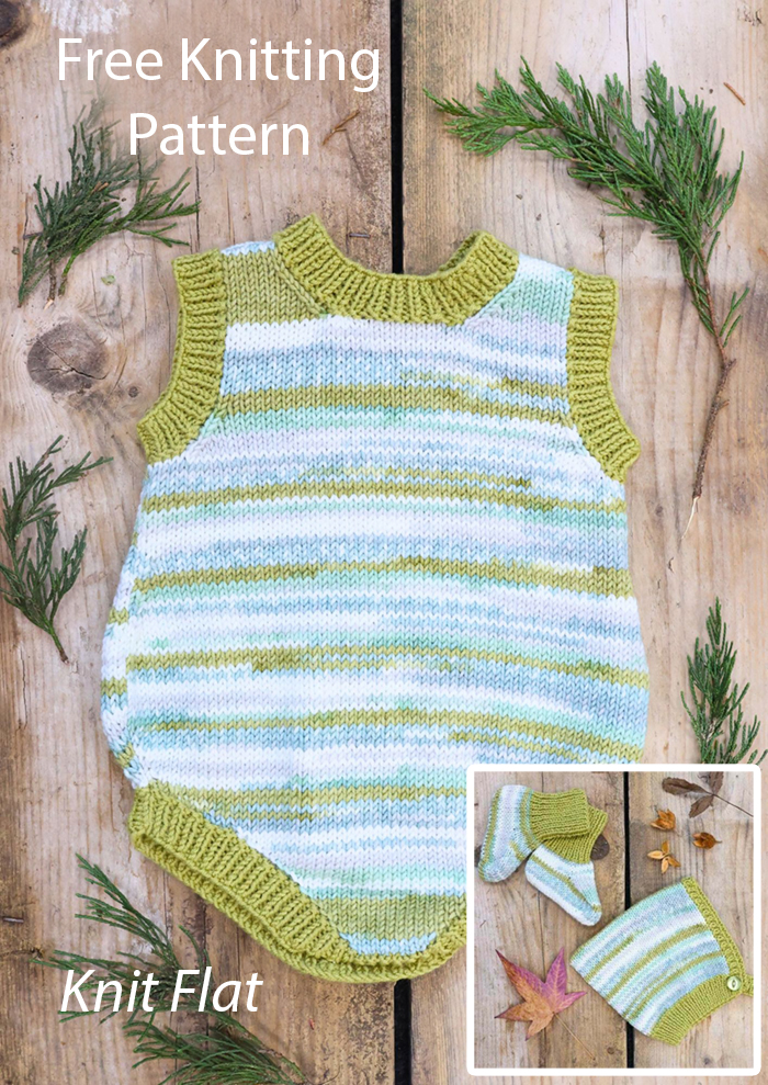Free Jenny Baby Romper Set  Knitting Pattern 