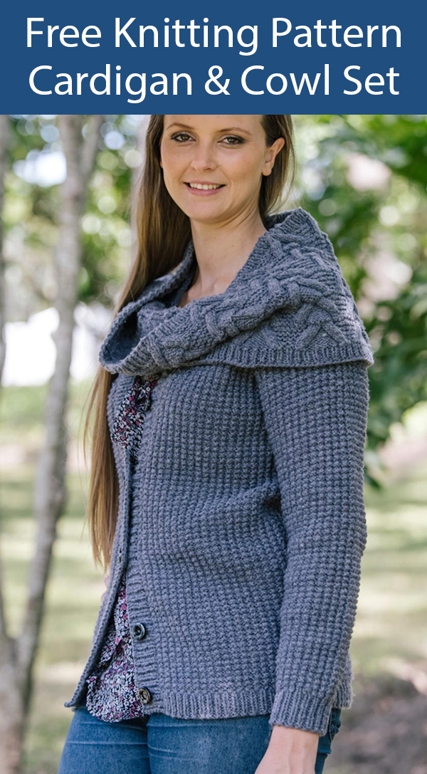 Free Cardigan and Cowl Knitting Pattern Elle 7554