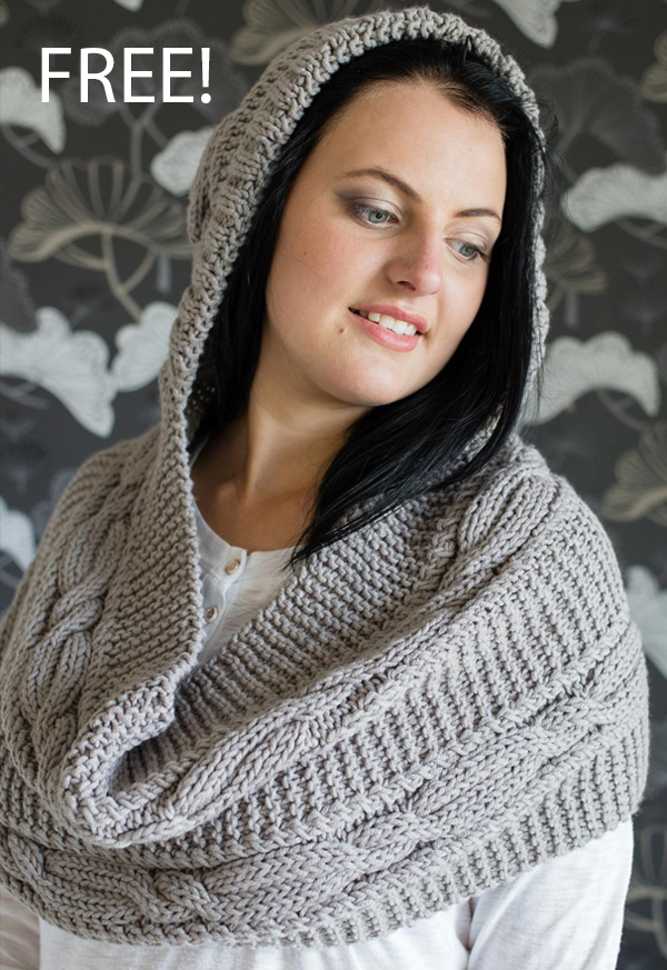 Free Hooded Cowl Knitting Pattern Elle 7599