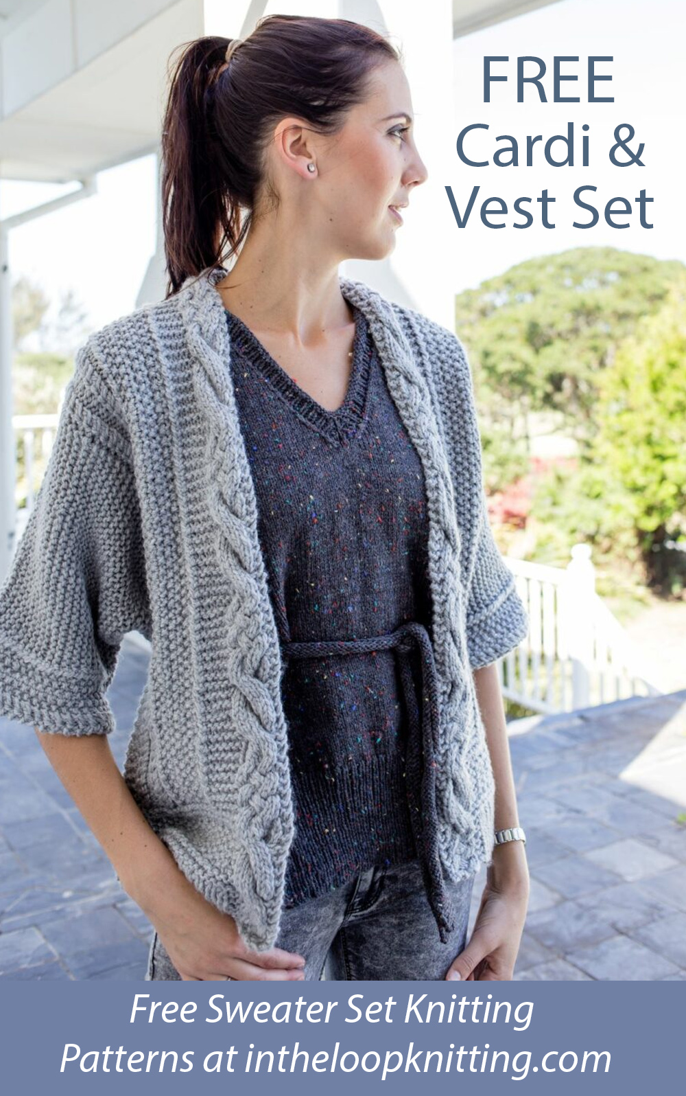 Free Women's Cardigan and Vest Knitting Pattern 7626