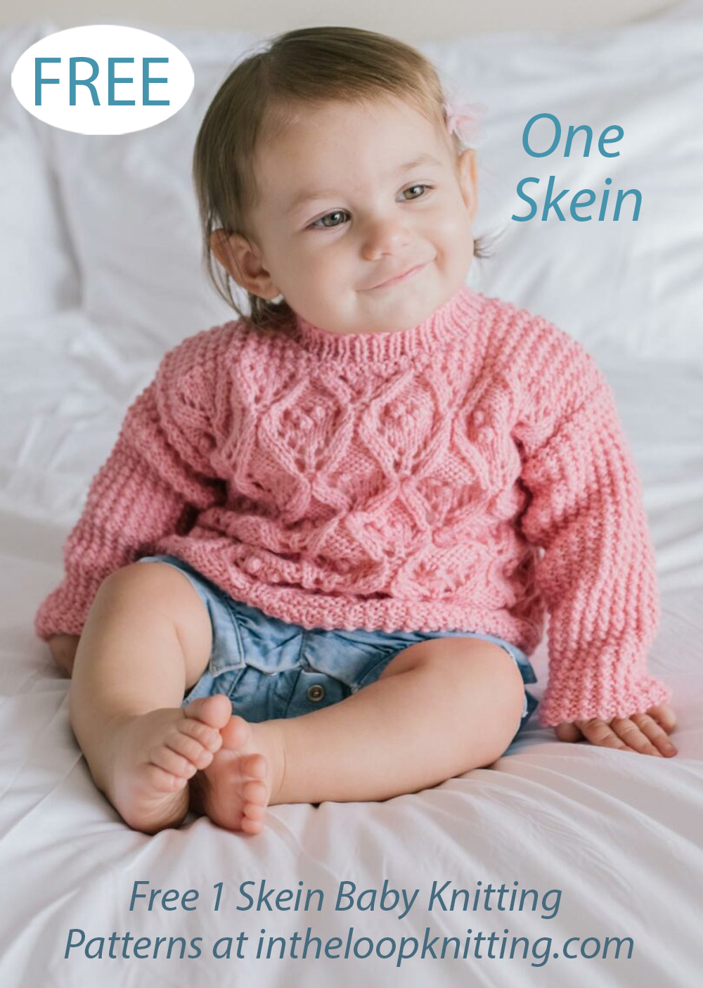 Free Trellis Baby Sweater Knitting Pattern