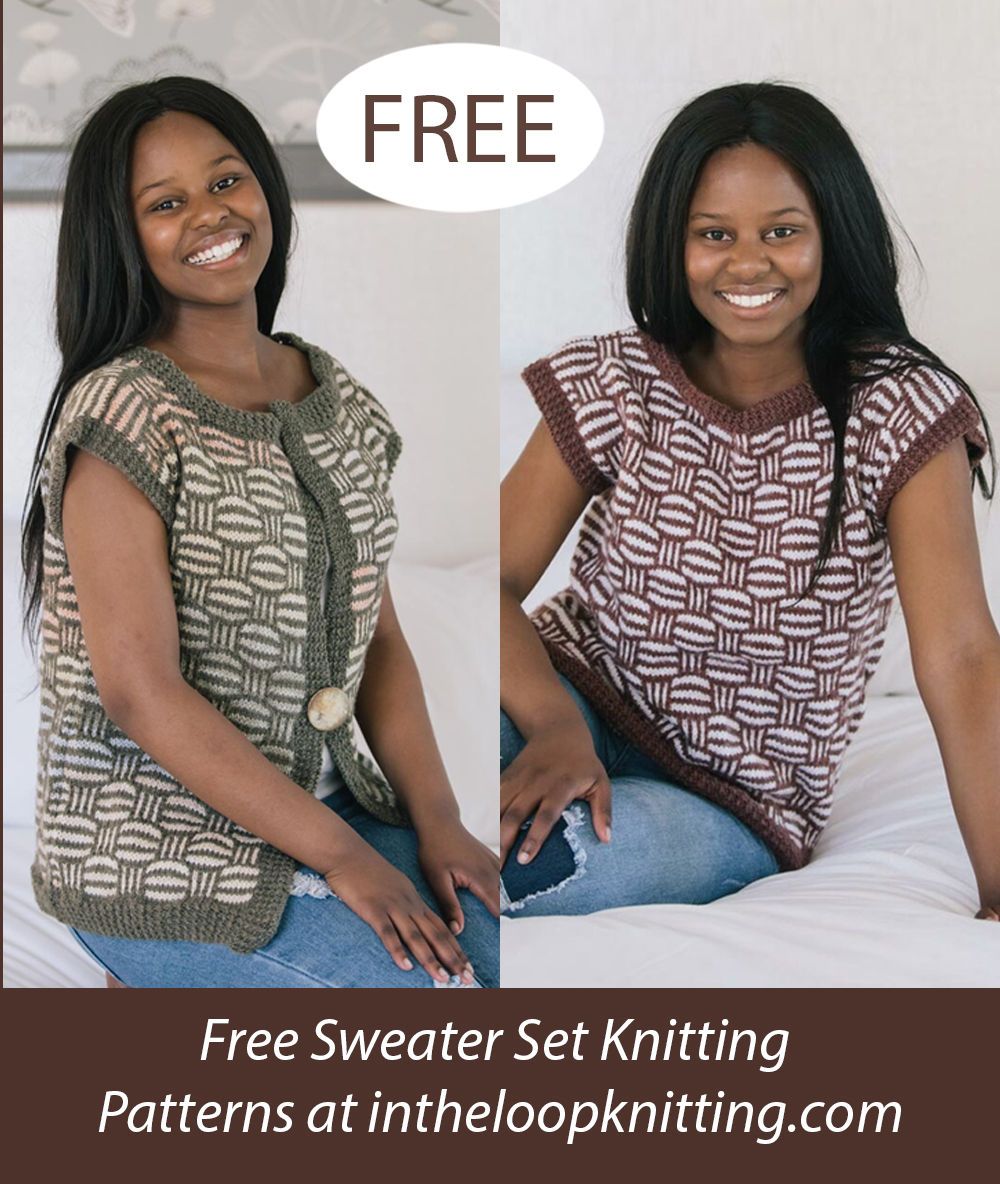 Free Slipover and Cardigan Knitting Pattern