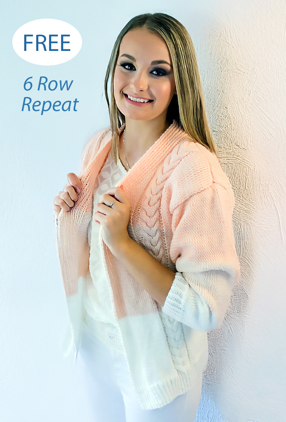 Free Knitting Pattern 6 row Cable Cardigan 7801
