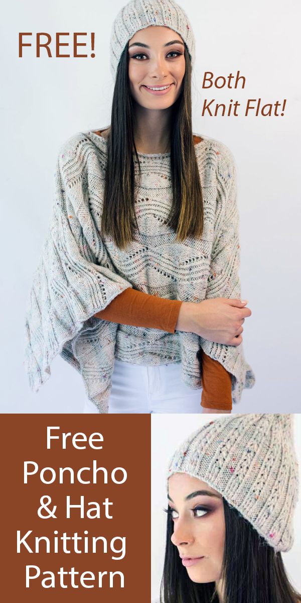 Free Poncho and Hat Knitting Pattern Elle 7820