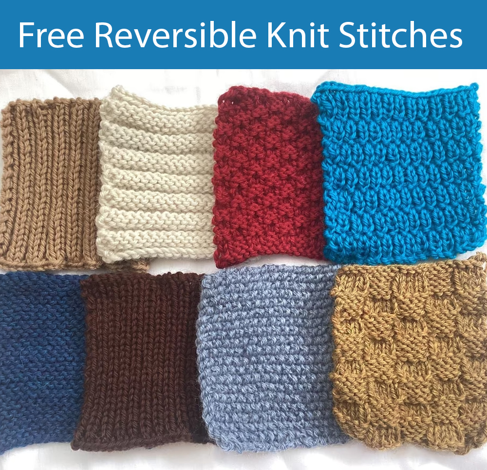 Free 8 Super Easy Reversible Knit Stitch Patterns Knitting Patterns