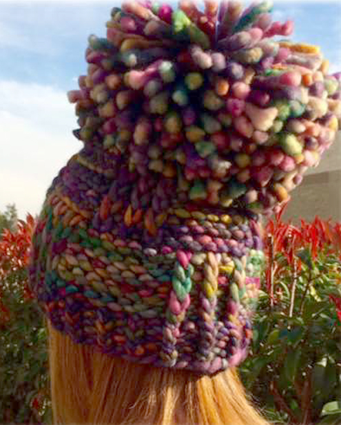 Free Knitting Pattern for A Pompom With a Hat