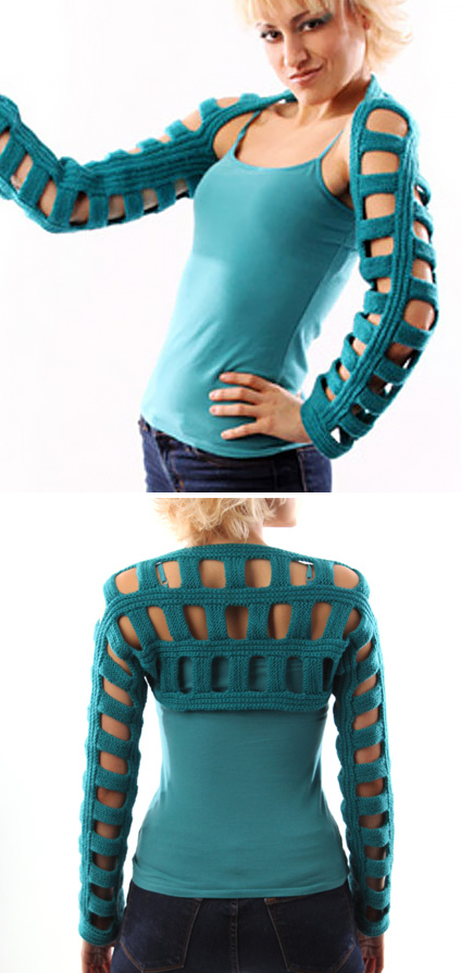 Free Knitting Pattern for Atlas Shrug