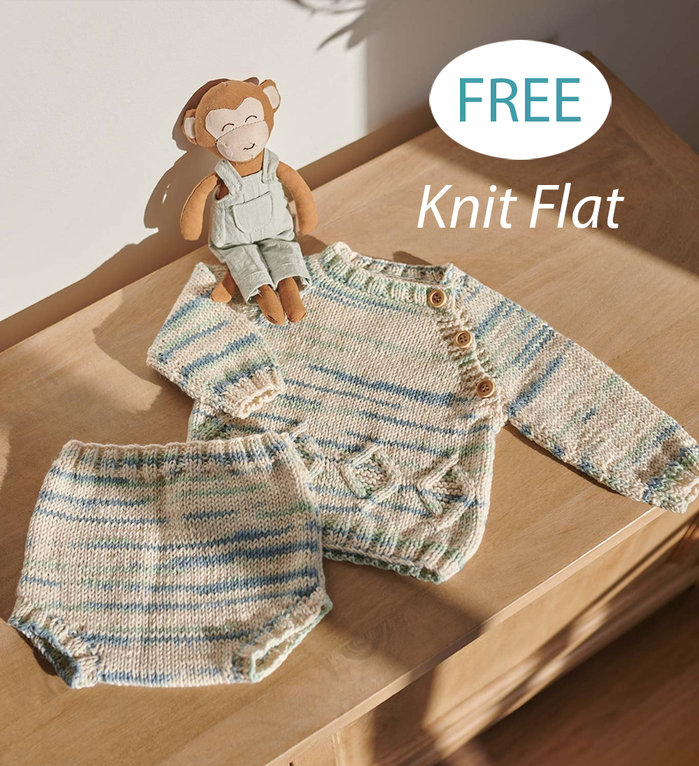 Free Knitting Pattern Baby Sweater and Diaper Cover Set